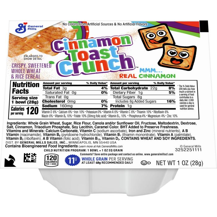 Cinnamon toast crunch nutrition facts