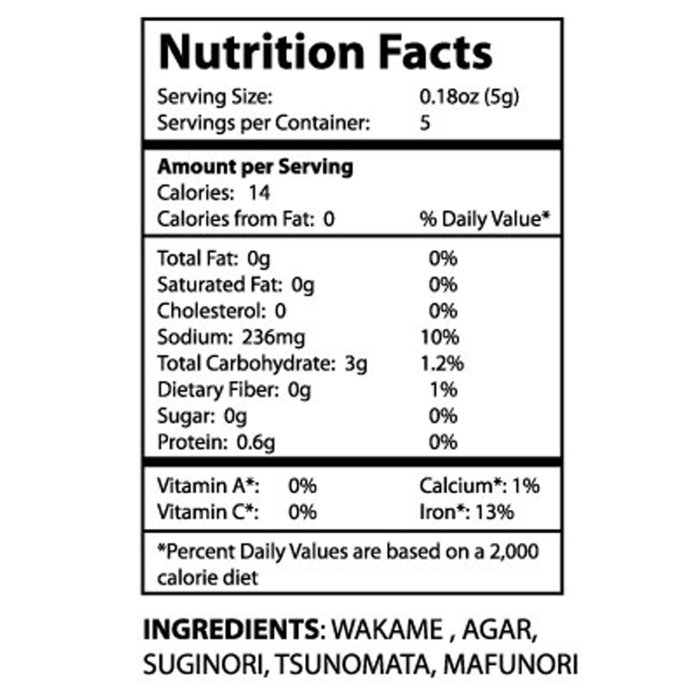 Seaweed salad nutrition facts