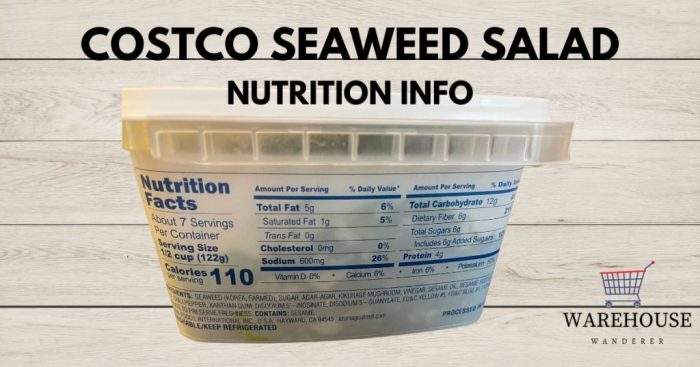 Seaweed salad nutrition facts