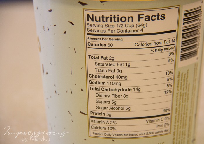 Halo top nutrition facts