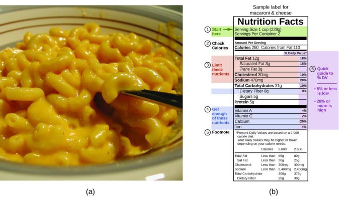 Mac and cheese nutrition facts